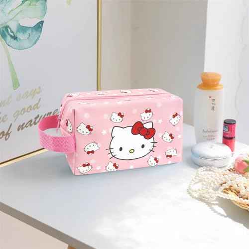 Toiletry Bag & Spa Headband, Cute PU Leather Ttravel Makeup Bag, Soft Makeup Headband for Washing Face, Gifts for Women Girls
