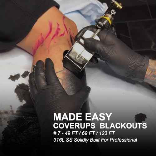 Tattoo Grip for 123 Magnum Needles, CNC-Machined 316L Stainless Steel Big Magnum Grip for Blackout & Cover-up ? Compatible with Rotary & Coil Tattoo Machines (123FT- Mag)