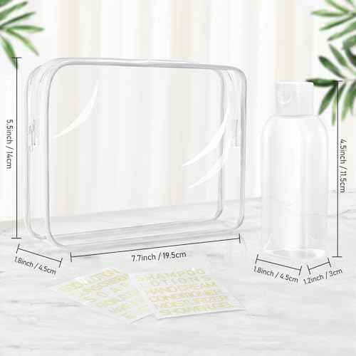 Travel Shampoo Bottles 5 pcs 3.4oz TSA Approved Travel Bottles for Toiletries Travel Size Bottles Leak Proof Empty Lotion Containers with Flip Cap Small Plastic Squeeze Bottlesp-Clear