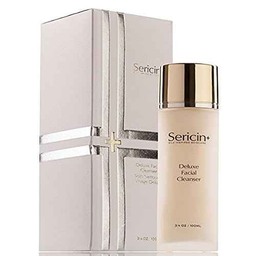 Sericin Plus Deluxe Facial Cleanser - Gentle Cleanser Removes Impurities, Toxins, Dirt, and Excess Oil with Anti-ageing Silk Enriched Protein that Nourishes, Hydrates, Moisturizes Skin SN3 (3.4 oz)