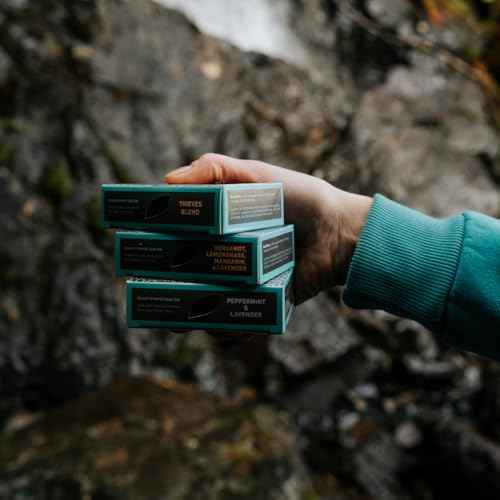 Alaska Glacial Mineral Clay Soap Bar with Goat¡¯s Milk & Organic Oils | Face, Body, Shampoo & Shave | Hydrates & Detoxifies | For All Skin Types ? Thieves Blend, 1 Pack