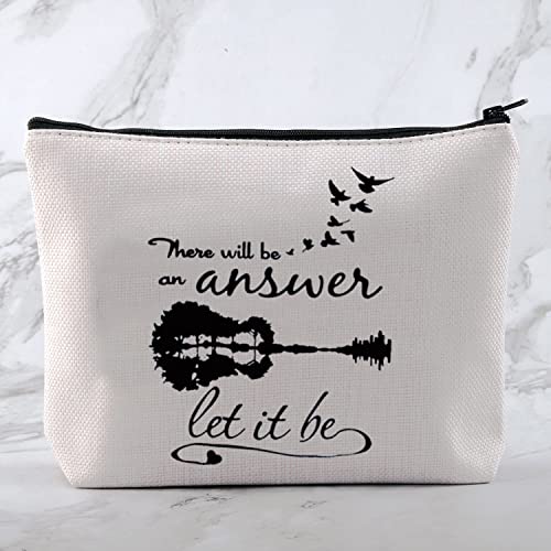 MNIGIU Song Lyrics Inspired Gift There Will Be Answer Let It Be Cosmetic Bag Music Album Gift Music Fan Gift