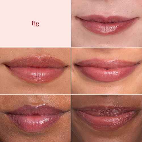 Burt's Bees Shimmer Lip Tint, Tinted Lip Balm Stick, Moisturizing for All Day Hydration with Natural Glowy Pigmented Finish & Buildable Color, Fig, 1 Tube, 0.09 oz.