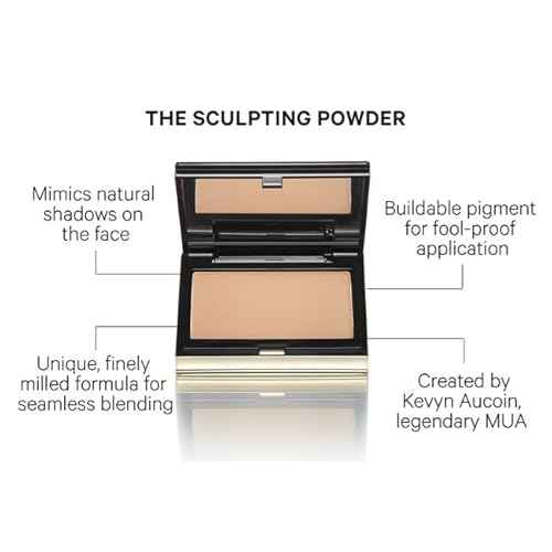 Kevyn Aucoin The Sculpting Contour Powder: Easy use, sheer, matte, natural finish. Enhances, defines, creates natural shading. Makeup artist go to. Sculpt face, cheekbones, chin, neck, nose.