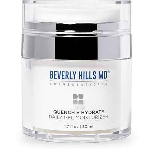 Beverly Hills MD Quench + Hydrate Daily Gel Moisturizer- Visibly Smooth, Plump, Hydrate Face & Neck for Wrinkles, Sagging- Skin Smoothing & Re-Energizing- Visibly Reduce Signs of Aging w/Niacinamide