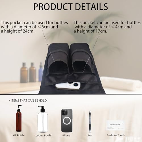 Massage Bottle Holster with Multiple Pockets Design,Machine Washable Massage Lotion Holster with Air Mesh,Heavy Duty Adjustable Strap and Durable Massage Oil Holster£¬for Massage Therapist
