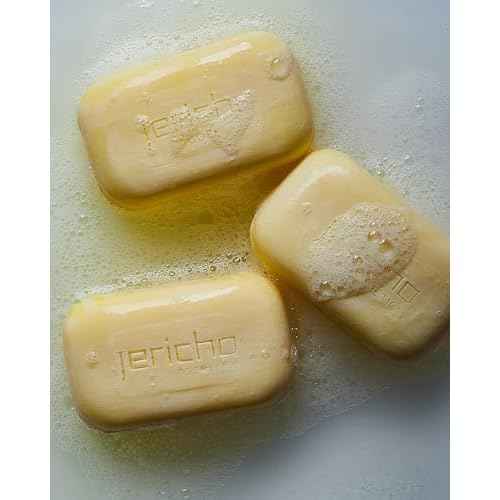 Jericho Dead Sea Sulfur Soap with Olive Oil ? Helps with Acne, Psoriasis, Eczema & Blackheads ? For Oily to Normal Skin ? Vegan Face & Body Bar for Men & Women, 4.4 Oz / 125 g (Pack of 6)
