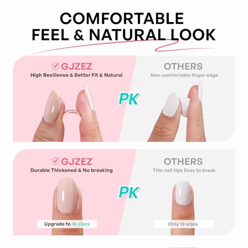 Chocolate Brown Fall French Tip Press on Nails Short Almond - GJZEZ Soft Gel Fake Nails Press Ons with 3D Sculpting Wave, Durable Handmade Glue on Nail | 16 Sizes - 32 Reusable Nail, Mocha Mousse