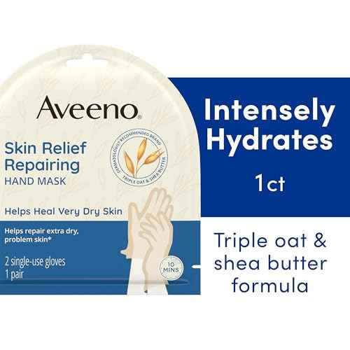Aveeno Daily Moisture Gift Set, Skincare Set for Dry Skin with Nourishing Body Lotion, Moisturizing Body Wash, & Skin Relief Hand Mask, Formulated with Prebiotic Oat, Paraben-Free, 3 Items