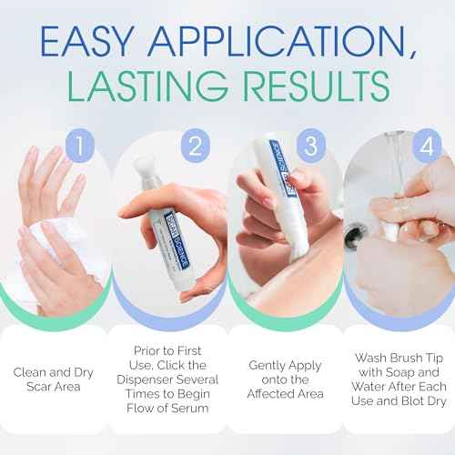 100% Silicone Scar Gel Cream Serum ? Ultra-Soft Brush Applicator for Gentle Scar Therapy After Cosmetic Procedures, Facial Peels, Surgical, Acne, Burn & Keloid Scars ? Hypoallergenic & Fragrance Free