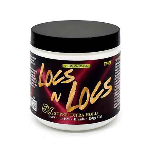 Taha Locs & Locs Gel - 5X Super Extra Hold, Natural & Non-Damaging for Locs, Braids, Twists - 16 Oz (Lemongrass, 1 Pound(Pack of 1))