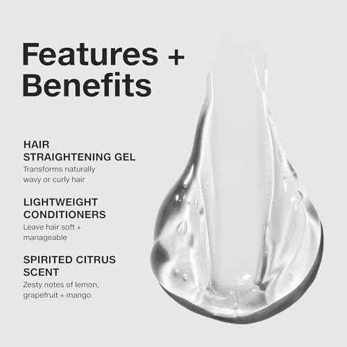 Paul Mitchell Straight Works Hair Gel, Smoothing Styler, Add Shine, For Frizzy Hair, 5.1 fl. oz