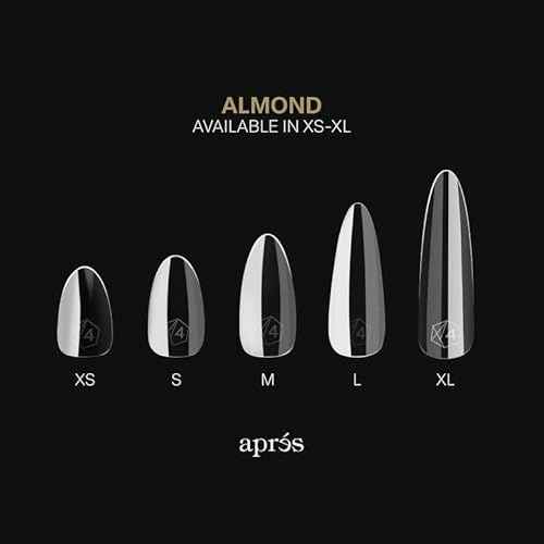 Apr?s Gel-X¢ç Almond Box of Nail Tips | 280 Gel-X Tips, Soft Tips, 14 Sizes 00-9 | Half-sizes Included (Sculpted Almond Extra Long, 280 Count)