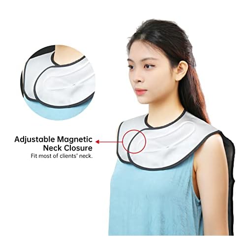 PERFEHAIR Hair Cutting Collar Tool, Salon Hairdressing Hair Dye Cape with Angular & Straight Cutting Guidelines, Waterproof