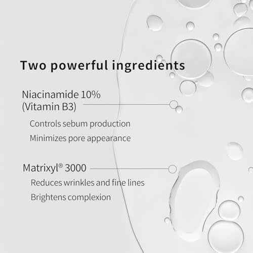 Epielle Complex Niacinamide 10% + Peptides Serum 3 fl.oz, Glowing and Firming Formula for Uneven Tone & Enlarged Pores, Anti-Aging Serum for Face, Korean Skin Care for Glass Skin