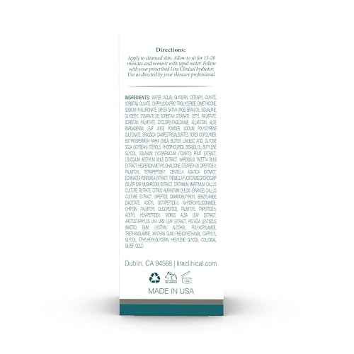 Lira Clinical BIO Hydrating Mineral Masque - Intense Nourishing Mineral Facial Mask with Hyaluronic Acid, Vitamin C & Green Tea - Anti-acne, Anti-Aging For All Skin Types - 2 fl oz