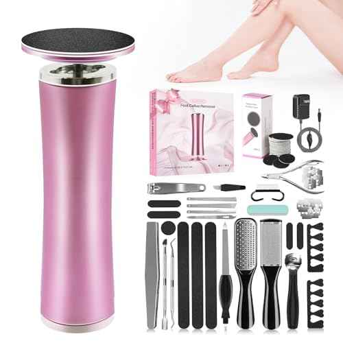 Electric Foot Callus Remover with 36 in 1 Pedicure Kit | Adjustable Speed | Up to 800 RPM | 60 Pcs Sandpaper Discs | Professional Electric Callus Remover for Feet for Dead Skin and Calluses