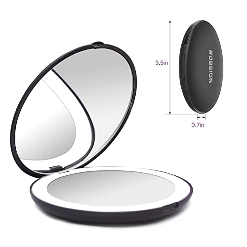 wobsion 10X Magnifying Tabletop Mirror, 4 Inch Round, Glass, ABS