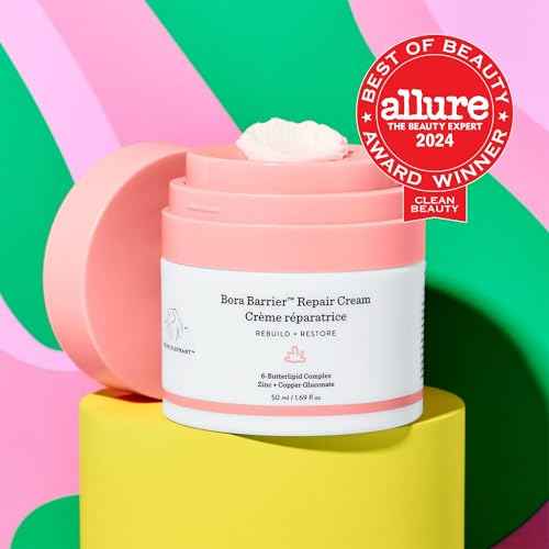 Drunk Elephant Bora Barrier Repair Cream - 50 ml/1.69 fl oz - Ultra-Rich Moisturizer - Clean Clinical Skincare - Cruelty-Free - Dermatologist-Tested - Free of Essential Oils, Silicones, and Fragrance