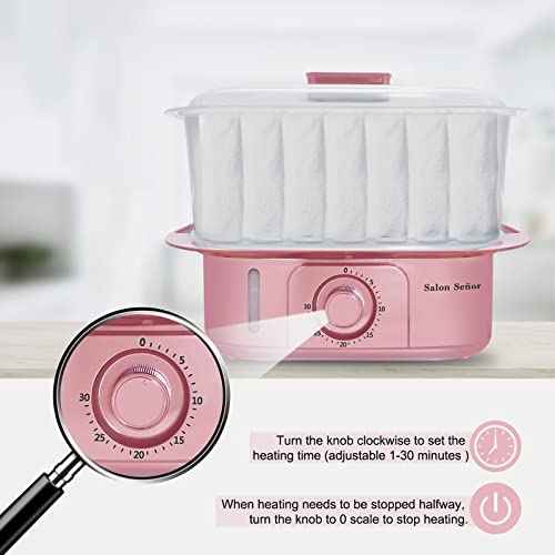 Pink Towel Steamer with Quickly Heating in 5 Mins Auto Off Timer Spa Towel Steamer for Personal Use at Home