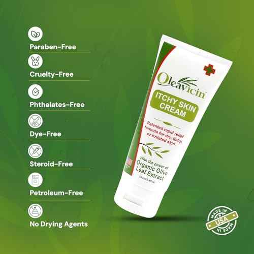 Oleavicin Extra Strength Anti-Itch Cream (3 Pack) for Dry, Itchy Skin Relief ? Natural Fungal & Rash Treatment with Olive Leaf Extract ? Fast-Acting, Long-Lasting Itch Relief
