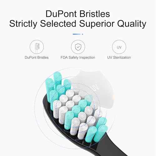 Replacement Brush Heads for Aquasonic Only Compatible with AquaSonic Black Series, 5-Pack Black