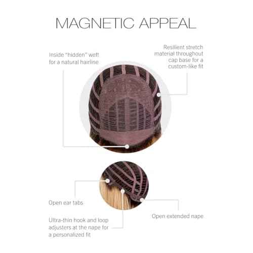 GABOR Magnetic Apppel Long Layered Wig With Whispy Bangs by Hairuwear, Average Cap - Medium Brown