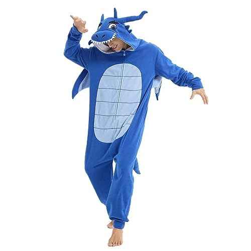 Dragon Onesie Adults Animal Cosplay Pajamas Halloween Costumes Jumpsuit One Piece Sleepwear