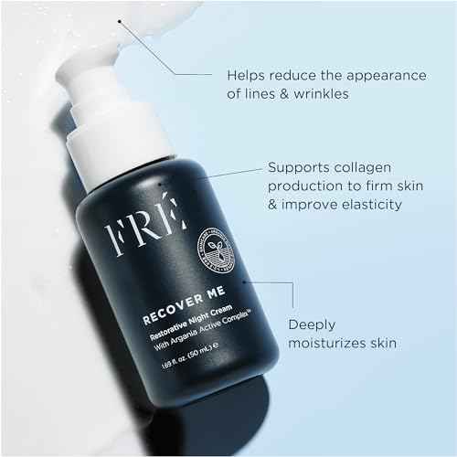 Moisturizer Face Cream for Night, Recover Me by FRE Skincare - Anti-Aging Formula for Fine Lines & Wrinkles - Argan Oil Complex, Hyaluronic Acid & Niacinamide - Vegan, Paraben-Free
