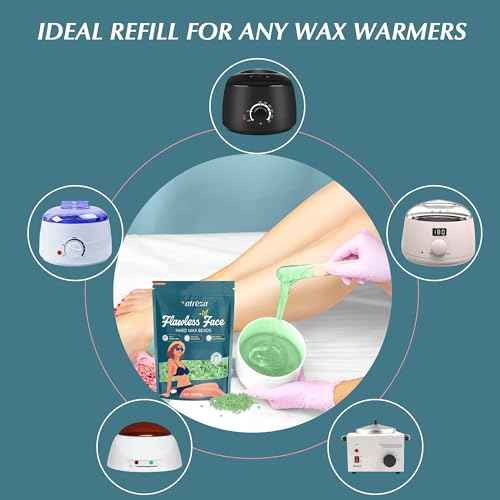 Hard Wax Beads for Hair Removal, 1lb Hard Wax for Sensitive Skin With Aloe Vera Extract, Formulated for Fine Hairs, Perfect Body Wax for Face Eyebrow Chin Upper Lip Leg Arm Bikini Waxing