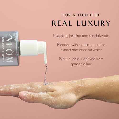 Neom Real Luxury Hand Wash, 300ml | Lavender, Jasmine & Sandalwood I 100% natural fragrances I Cleanses, softens, and replenishes I Refillable