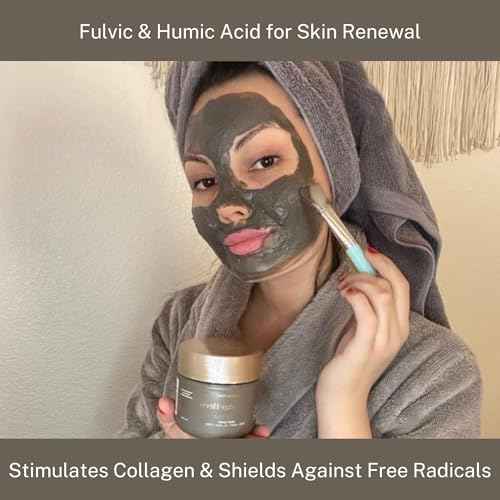InfiniteAloe Nordic Mud Face Mask Skin Care Treatment, Peat + Charcoal + Aloe Vera + HA Combined, Suitable for All Skin Types - 4oz.