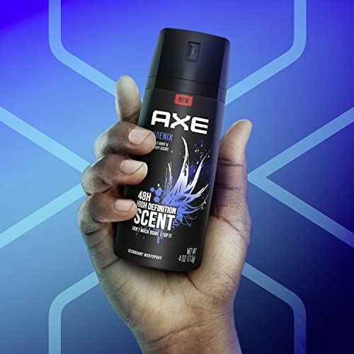 Axe Body Spray Deodorant For Long Lasting Odor Protection, Phoenix Deodorant For Men Formulated Without Aluminum 4oz 4 Count