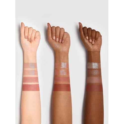 SHEGLAM Cosmic Crystal Eyeshadow Quad 4-Color Matte Glitter Eyeshadow Palette Rose Gold Warm Peach Brown Long Lasting Ultra Pigmented Smooth Blendable Eyeshadow-Quad-Spellbound