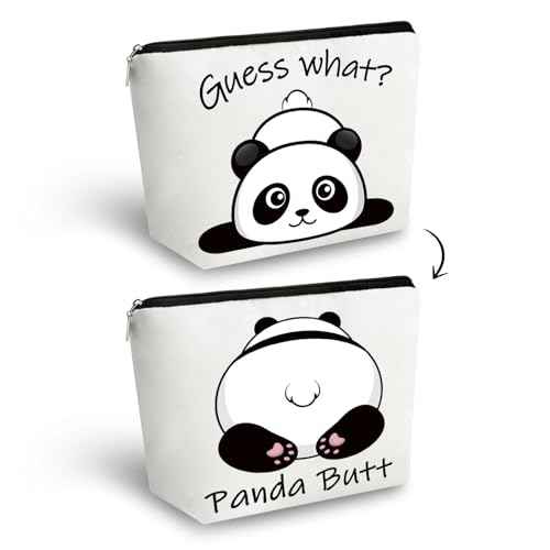 Panda Gifts for Women Panda Bag Pandas Gift Bag Pandas Makeup Bag Zipper Pouch Cosmetic Pouch Travel Toiletry Bags Graduation Gift Ideas for Daughter Sister Bestie Friends