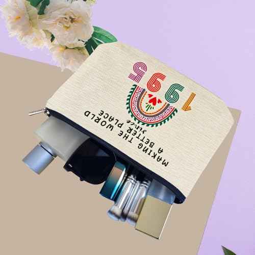 ancpeany 30th Birthday Gifts for Her Makeup Bags, 30th Birthday Decorations for Women, 1995 Anniversary 30 Year Old Gift Ideas for Wife, Sister, Best Friend Female, Mothers Day Cosmetic Travel Bag
