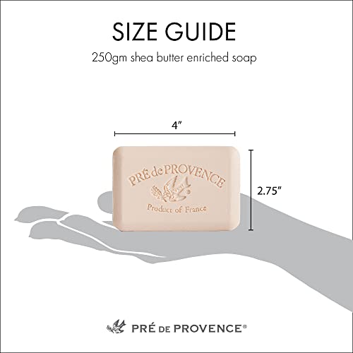 Pre de Provence Artisanal Soap Bar, Enriched with Organic Shea Butter, Natural French Skincare, Quad Milled for Rich Smooth Lather, Sea Salt, 8.8 Ounce