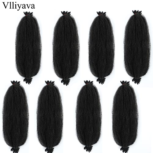 Springy Afro Twist Hair 8Packs 18inch Pre-Separated Springy Afro Twist Hair Crochet Braiding Hair Synthetic Marley Twist Braids Hair Extensions for Black Women(10 Strands/Pack,613#)