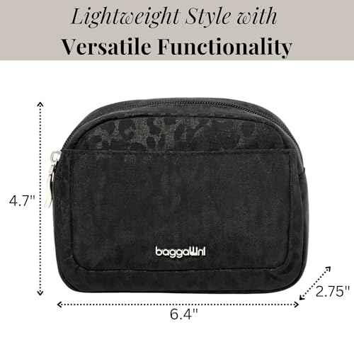 Baggallini Women's Pocket Cosmetic - Lightweight Bag - Travel Essentials Makeup Organizer Small