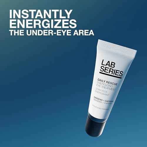 Lab Series Men's Daily Rescue Energizing Eye Treatment - Under Eye Cream Moisturizer with Ginseng & Caffeine - Energizes and Hydrates - Skin Care for Men, 0.5 Fl Oz