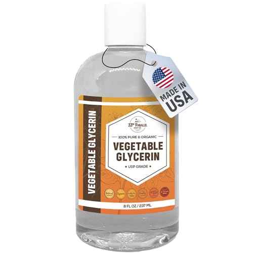ORGANIC VEGETABLE GLYCERIN USP (8 oz) Grade Liquid Natural, Non-GMO | Cosmetics, Skin, Hair Care, Soap Making, DIY Beauty | Excellent Humectant Qualities, Amazing Skin & Hair Benefits | 8 FL OZ