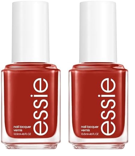 Essie Nail Polish, Salon-Quality, 8-Free Vegan, Burnt Orange, Yes I Canyon, 0.46 fl oz (Pack of 2)