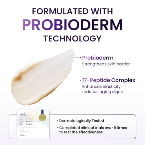BIOHEAL BOH Probioderm 3D Lifting Cream 1.7 fl oz | Advanced Korean Anti-Aging Probiotics Facial Night Cream Moisturizer with 17-Peptide Complex & Patented Probioderm for Wrinkles on Face and Neck