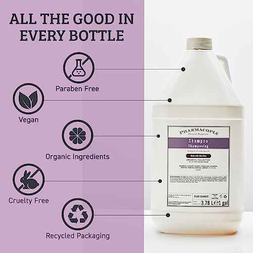 Pharmacopia Hotel Argan Oil Shampoo ? Natural Hair Care with Plant Based & Organic Ingredients - Aloe Vera wtih Green Tea and Melon Essence - Vegan, Cruelty Free, No Parabens, 128 oz
