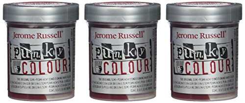 Jerome Russell Punky Hair Color Creme, Vermillion Red, 3.5 Ounce (Pack of 3)