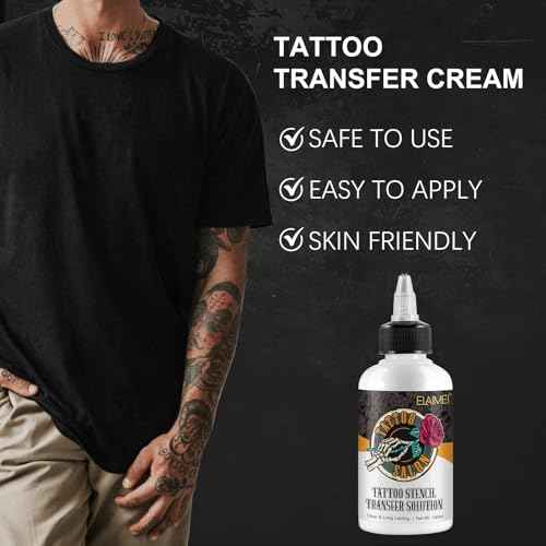 2 Pack Tattoo Stencil Transfer Gel Solution, Professional Tattoo Stencil Gel, Stencil Magic Cream, Tattoo Application Solution for Transfer Paper Machine Stencils, Clear & Long-Lasting