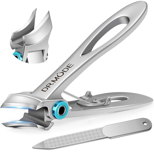 Toenail Clippers for Thick Toenails for Seniors, Slanted Nail Clippers for Men Thick Ingrown Nails with Wide Jaw Opening, Heavy Duty Curved Large Fingernail Ingrown Toenail Clippers