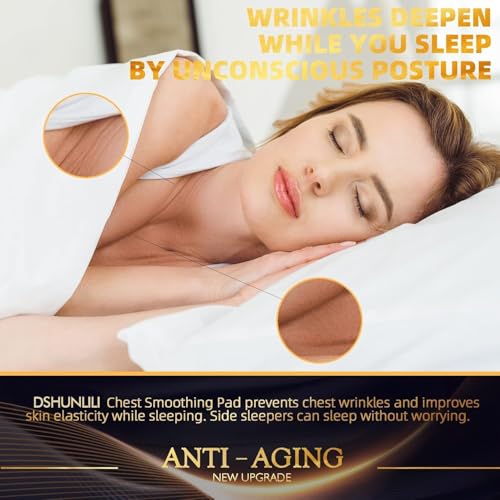 Chest Wrinkle Pads-4 pads Silicone Patches for Wrinkles, Anti Wrinkle Patches for Decollete & Cleavage, Anti Aging Wrinkle Remover, Reusable Overnight Wrinkles Treatment While Sleeping