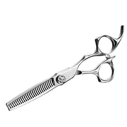 AOLANDUO 6 Inch Professional Hairdressing Scissors -High End AICHI Steel Handcrafted Hair Scissors - Razor Edge/Offset Design/Pro Ergonomic for Salon Stylists Beauticians and Barbers
