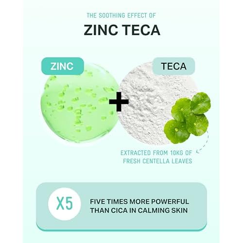 BRING GREEN ZINC TECA Serum with Niacinamide | Soothing Face Serum for Sensitive Skin, Pore Minimizing & Hydrating | Korean Skincare for Breakouts & Uneven Texture